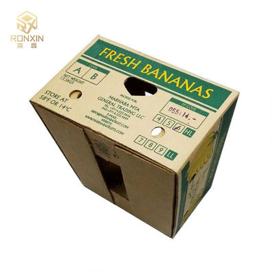 Corrugated Paper Carton Box , Banana Cardboard Boxes With Customized Logo