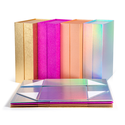 Cosmetics Paperboard Gift Boxes Holographic Laser Folding Lipstick Flap Packaging