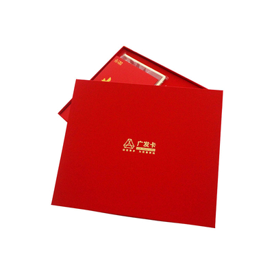 Red  Art Paper Paperboard Gift Boxes With Lid And Based Box Shape For Gift Packaging